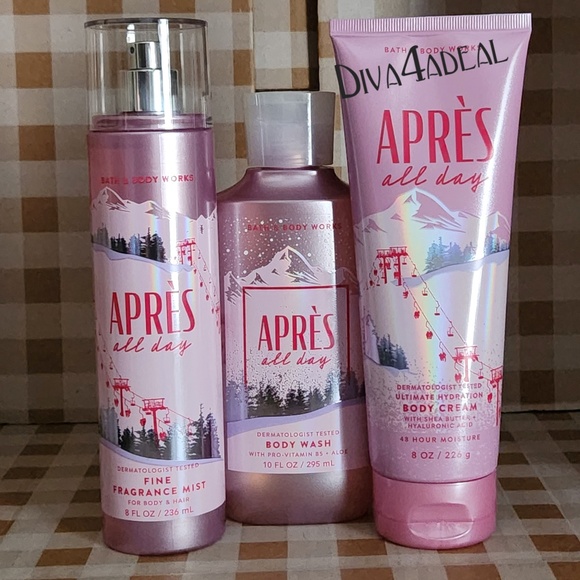 New! Bath & Body Works APRÉS ALL DAY 3PC Collection Set Bundle - Picture 1 of 2